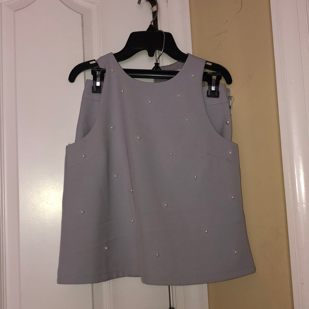 Two Piece Formal Gray Skirt and Shirt Small